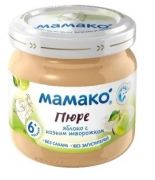 МАМАКО пюре 80г Яблоко с козим творогом с 6 мес.(6)